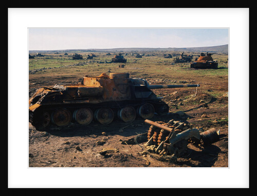 A Field of Wrecked Tanks by Anonymous