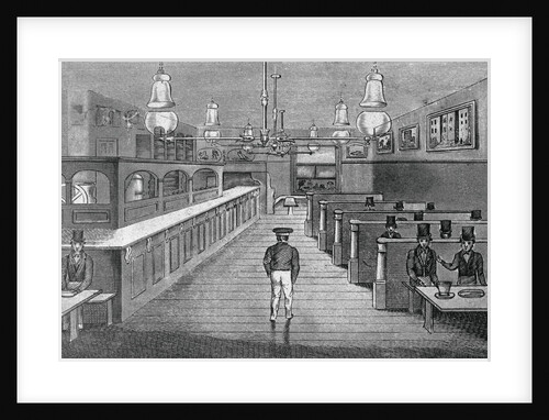 Interior of 19th Century Coffee House by Anonymous