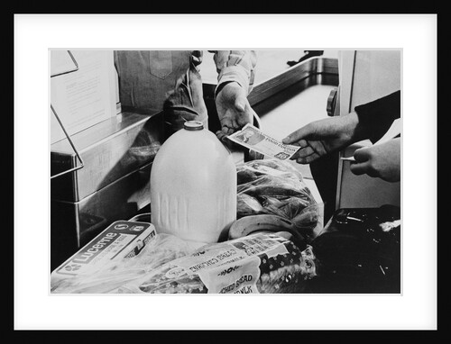 Person Making a Purchase with Food Stamps by Anonymous
