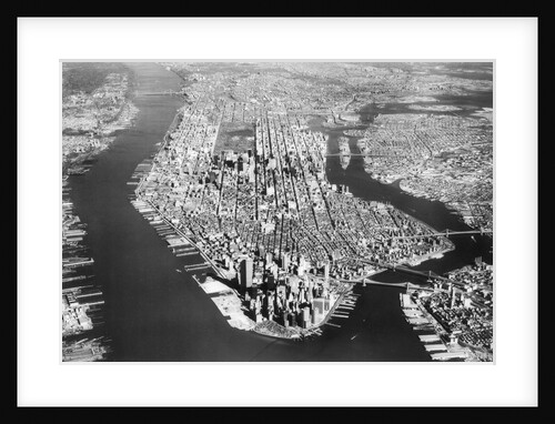 Manhattan from Above on a Clear Day by Anonymous