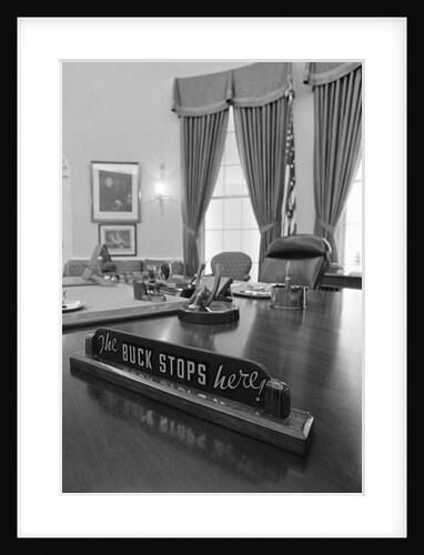 Harry Truman's The Buck Stops Here Sign by Anonymous