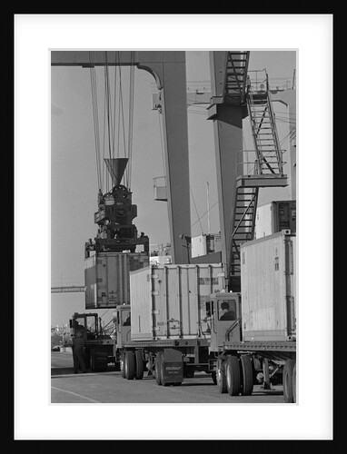 Crane Lifting Cargo by Anonymous