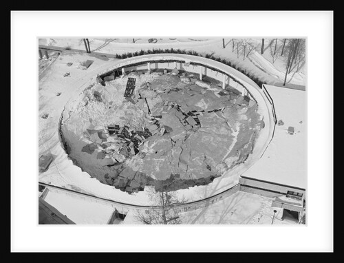 Aerial View of Damaged Auditorium by Anonymous