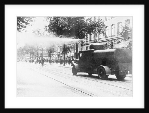 View of German Vehicle for Disbursing Water During Unrests by Anonymous