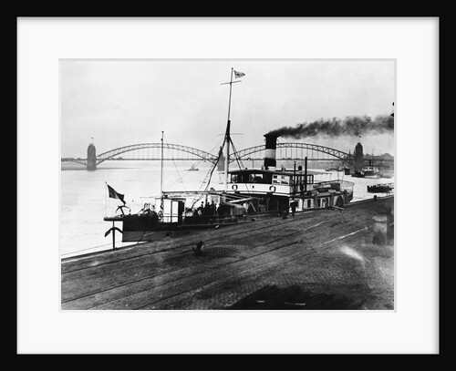 French Gunboat Patrolling Rhine by Anonymous