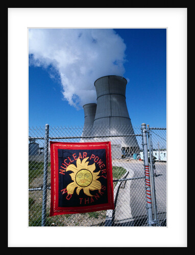Sign on fence at nuclear power plant by Anonymous
