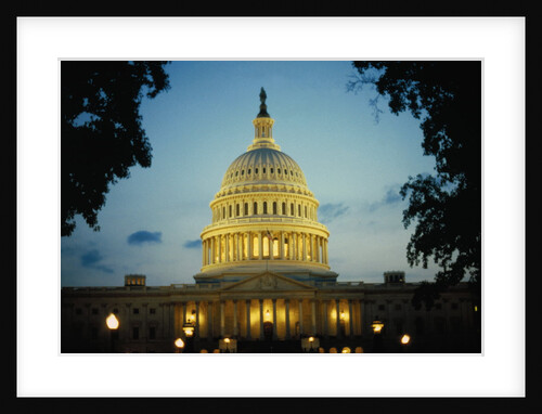 United States Capitol Building at Dusk by Anonymous