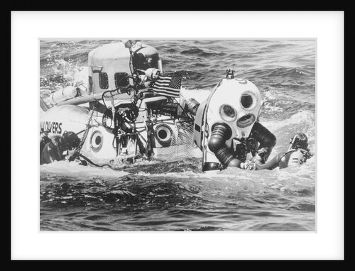 Sylvia Earle Descending Into the Ocean by Anonymous