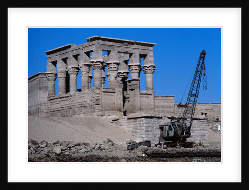 Crane Moving Trajan's Kiosk by Anonymous