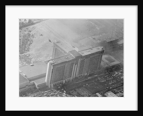 Aerial View of Building and Fire Scene by Anonymous