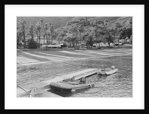 Dinghy Tied to Pier at Isthmus Cove by Anonymous
