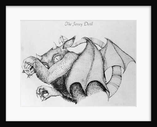 Illustration of the Mythological Jersey Devil by Anonymous