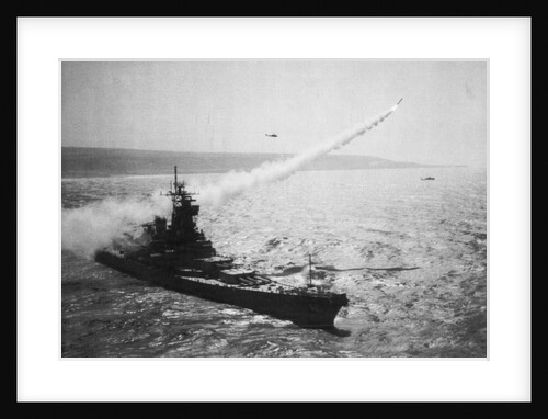 Aerial View of Missile Launching by Anonymous