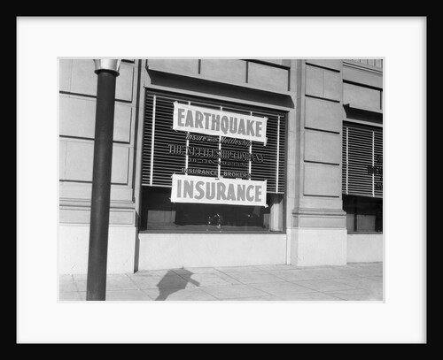 Insurance Company Advertising Earthquake Insurance by Anonymous