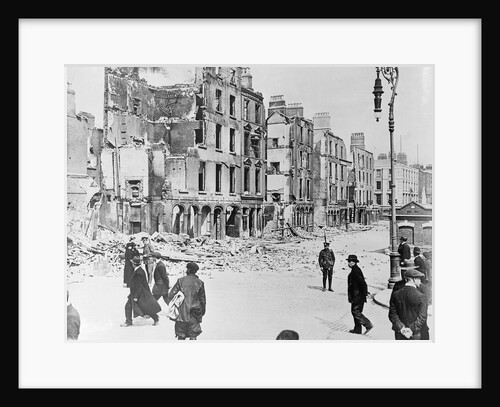 View of Destroyed Buildings in Dublin by Anonymous