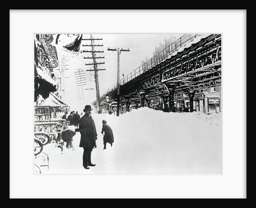 Pedestrians on Site of the Great Blizzard by Anonymous