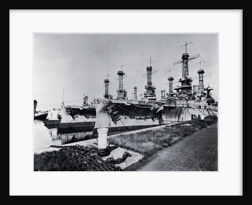 Ships Docked at Navy Yard by Anonymous