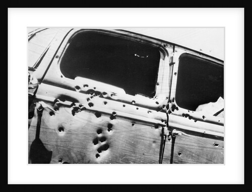 View of Bullet Holes in Bonnie and Clyde Car by Anonymous