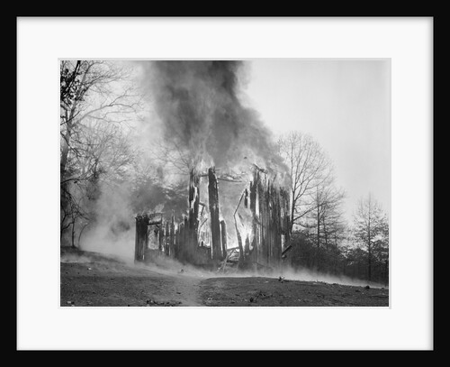 Quarantined Smallpox House Being Burned by Anonymous