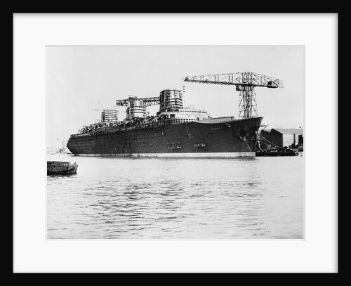 View of French Liner Normandie Being Constructed by Anonymous