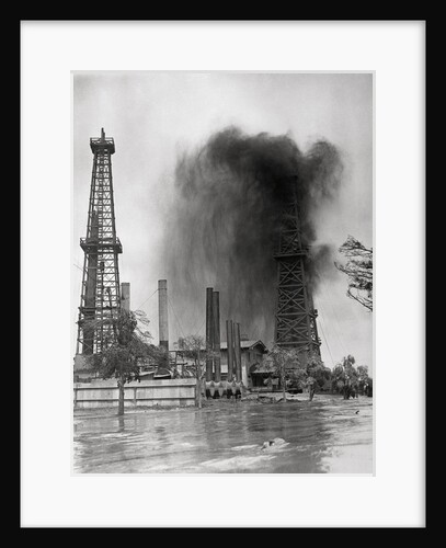 View of Gushing Oil Well by Anonymous