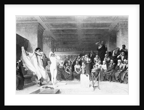 Illustration Depicting Phyrne in Greek Courtroom by Anonymous