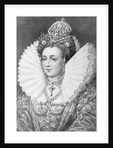 Engraving of Queen Elizabeth I in Royal Dress by Anonymous