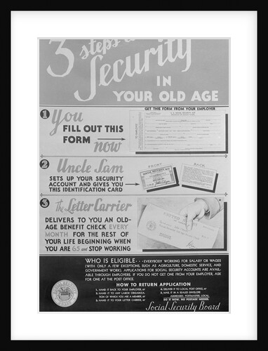 1936 Social Security Information Poster by Anonymous