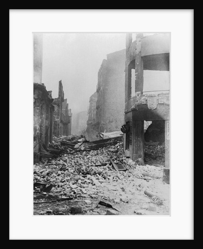 View of War Torn Street by Anonymous