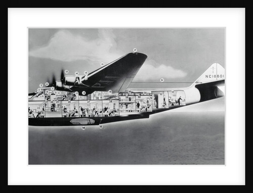 Diagram of Transatlantic Aircraft by Anonymous
