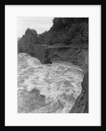 Road Ripped out by Raging River Waters by Anonymous