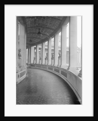 Busts Lining a Hallway in a Hall of Fame by Anonymous