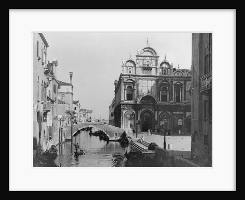 View of Canal and School in Venice. by Anonymous