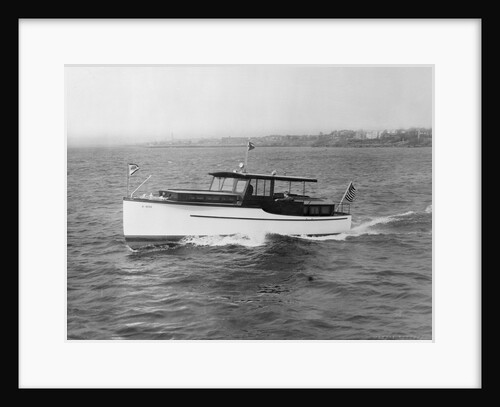 View of Charles Lindbergh Honeymoon Yacht Mouette by Anonymous