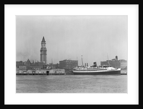 Ocean Liner in Boston Harbor by Anonymous
