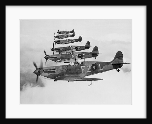 A squadron of British Supermarine Spitfire fighters by Anonymous