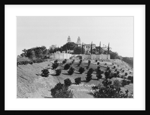 Exterior View of William R. Hearst's Castle with Landscape by Anonymous