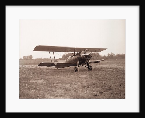 Pitcairn Biplane on Landing Strip by Anonymous