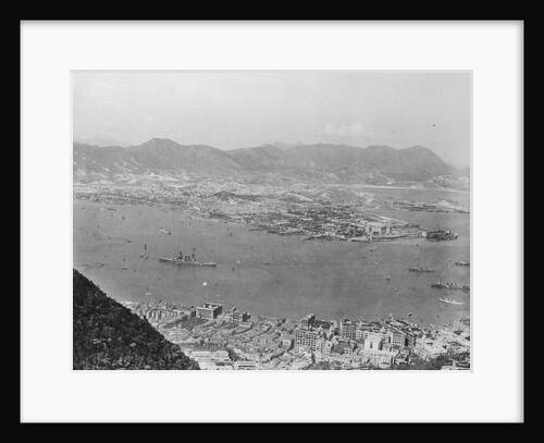 Aerial View of Hong Kong Harbor by Anonymous