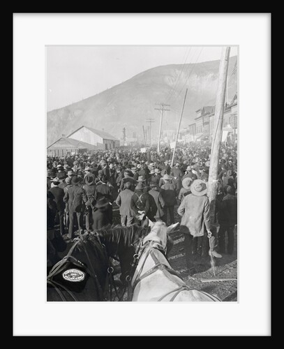Miners Crowding Street by Anonymous
