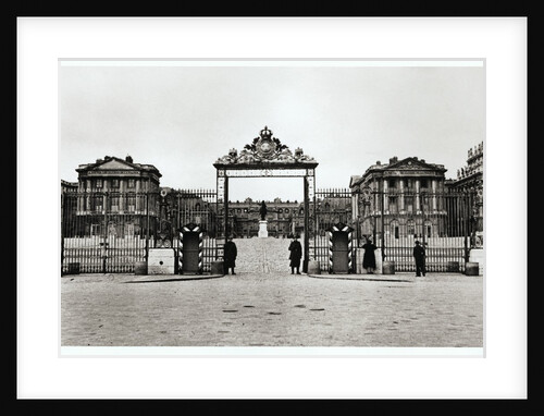 View of Entrance to Chateau Versailles. by Anonymous