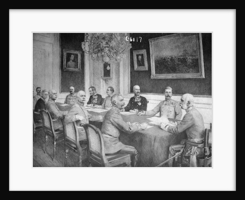 Franz Joseph Holding Military Conference by Anonymous