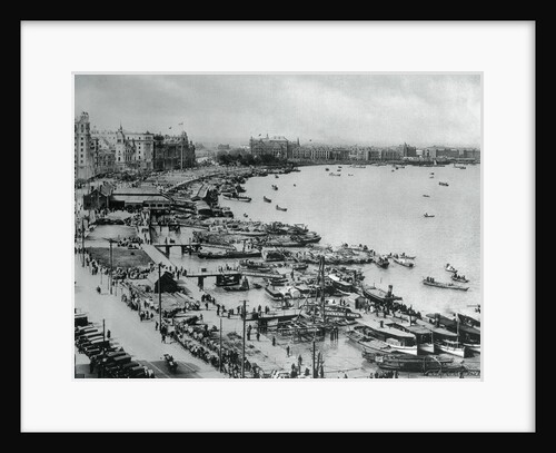 Aerial view of Bund in Shanghai by Anonymous