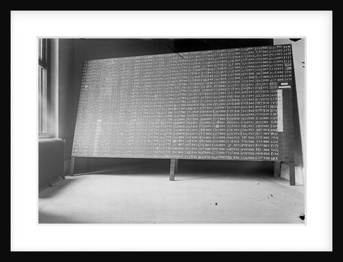Black Board with Draft Lottery Numbers by Anonymous