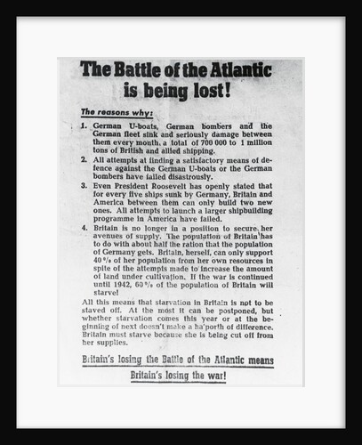 German Propaganda Leaflet by Anonymous