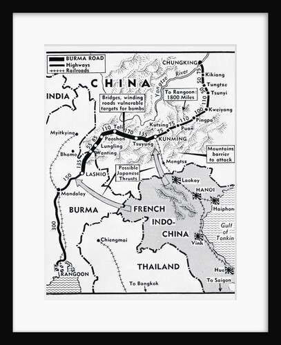 Map of Burma Road by Anonymous