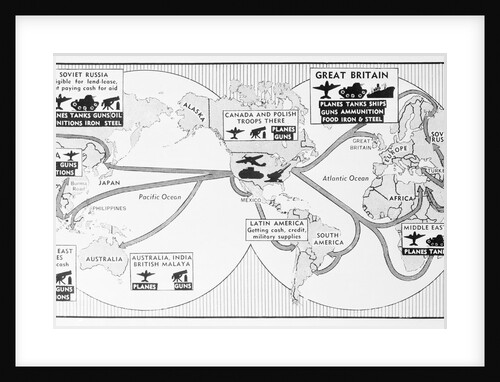 Map of U.S. Aid Routes by Anonymous
