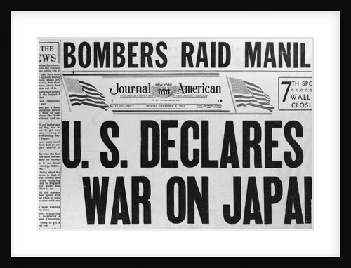 New York Journal American on United States Declaring War on Japan by Anonymous