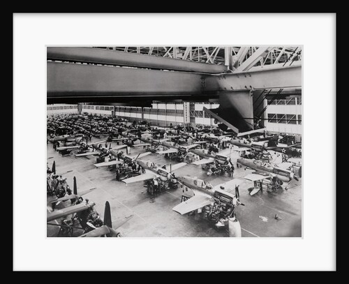 United States and Great Britain Combat Planes Side by Side by Anonymous