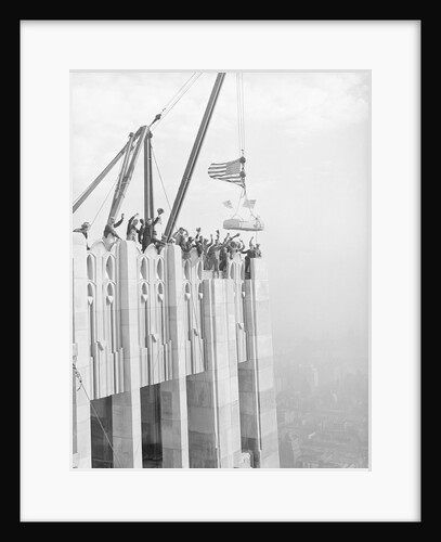 Workers Placing Last Stone on RCA Building by Anonymous